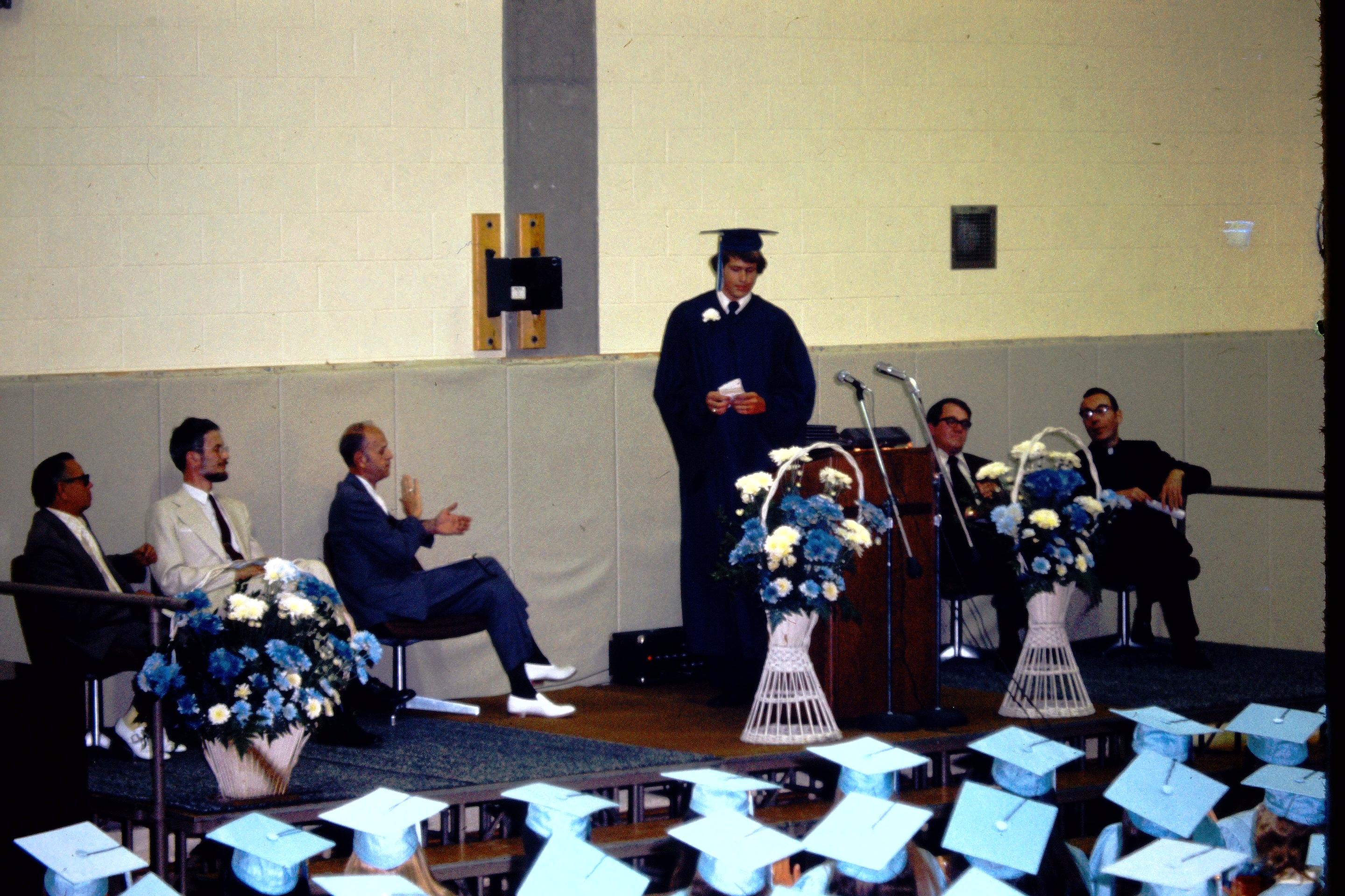 Erik Hansson giving his speech