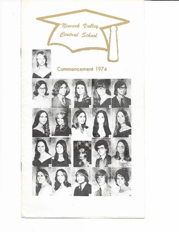 Page one of the Commencement 1974 program