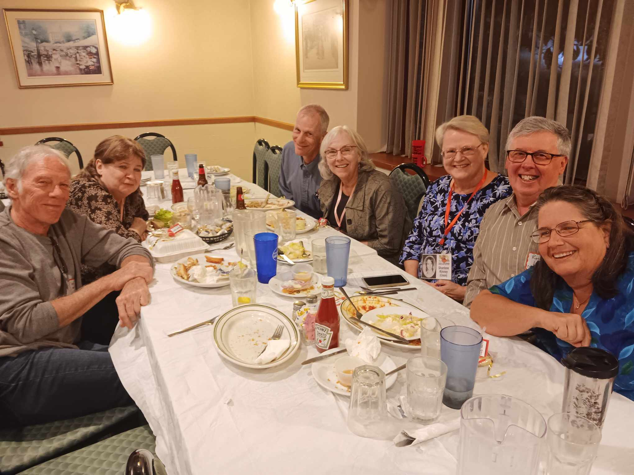 Dave & Cheryl Hibbard Gourley, Jim & Amy Braden Gillespie, Roger & Sharlene Coon Kinney, and Linda Lewis