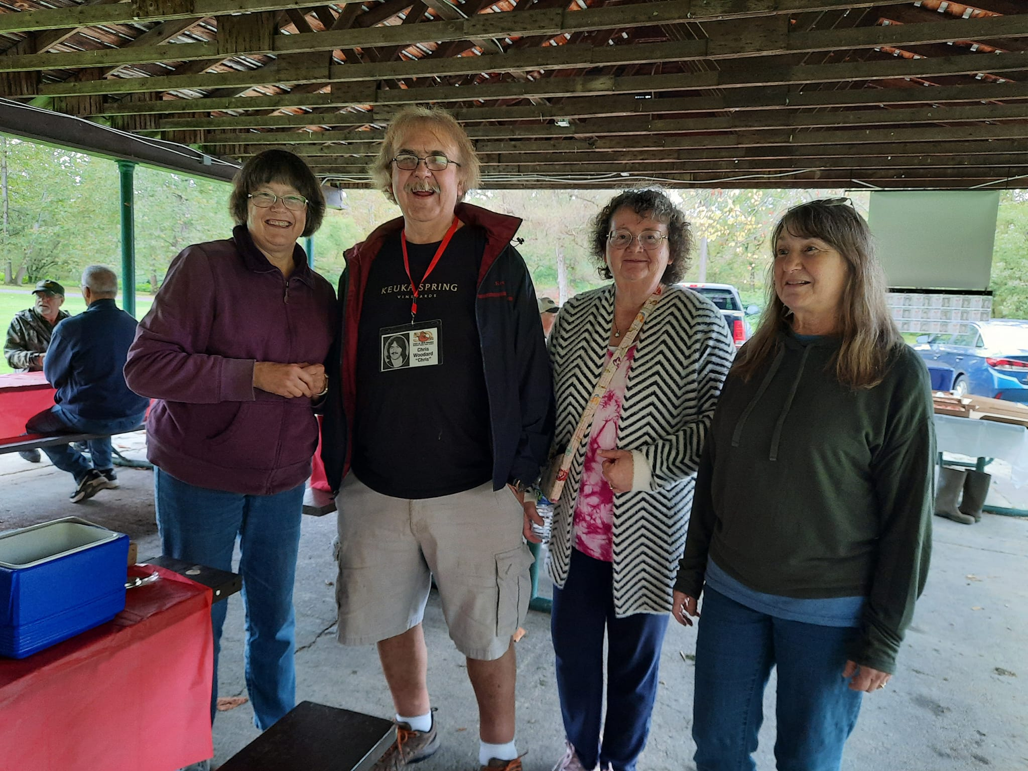 Julie Sorcek, Chris Woodard, Pam Watson and Carol Knieriem at the Trout Ponds 9/29/24